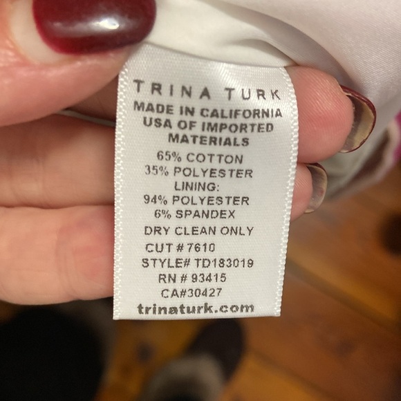 Trina Turk Sheath Dress Size 8 Halter/Racerback Pink Coral Stripes Party Shower - Picture 8 of 8